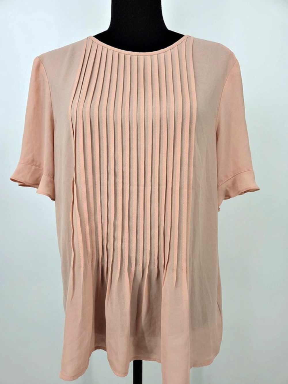 The Limited Pleated Ruffle Sleeve Blouse in Pink Size Medium Like New